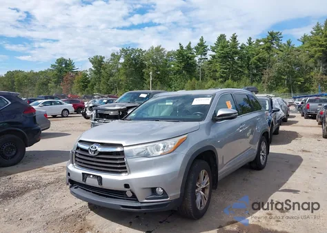 2015 Toyota Highlander Xle V6 from USA, damaged, VIN 5TDJKRFH3FS159861